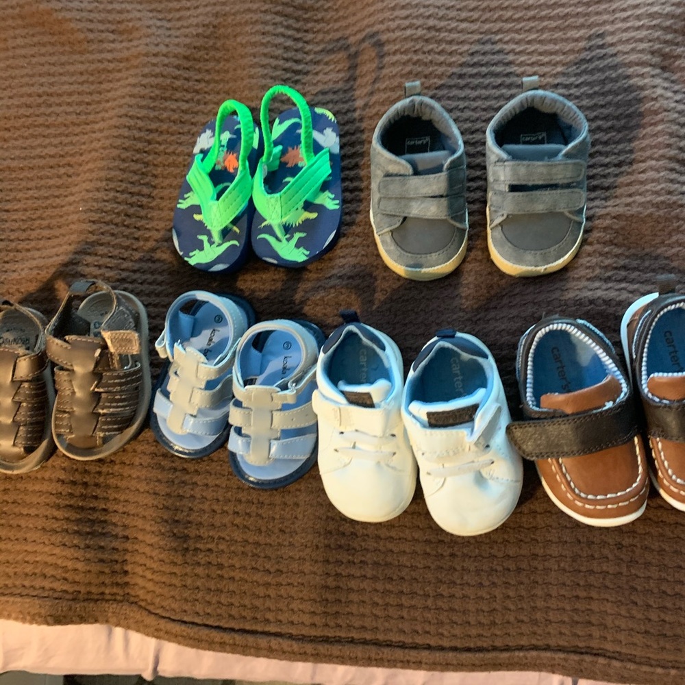 Baby boy shoes! 0-3 months, varies a bit.